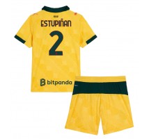 AC Milan Pervis Estupinan #2 Koszulka Trzecia dzieci 2025-26 Krótki Rękaw (+ krótkie spodenki)